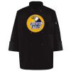 Ten Pearl Button Black Chef Coat Thumbnail
